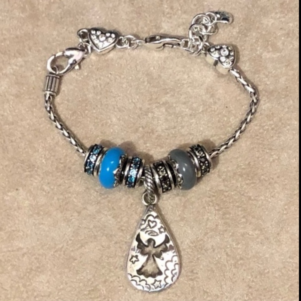 Two 🆕 Brighton Crystal Voyage spacers Thin beads 2 tones Blue crystals Retired - Picture 6 of 8